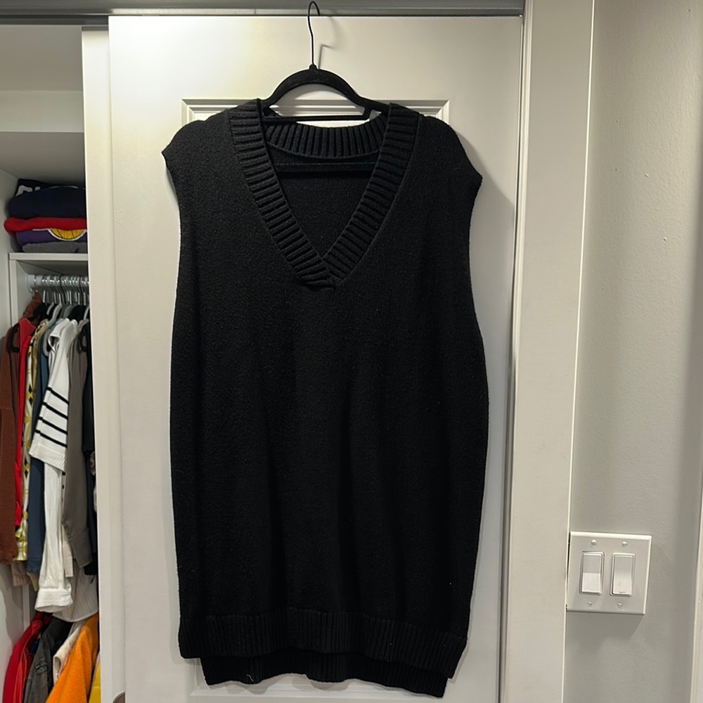 Black Sweater Vest Dress
